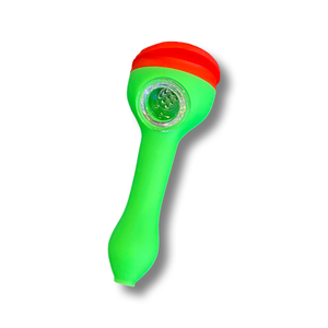 5" Silicone Spiderguy Hand Pipe - Green