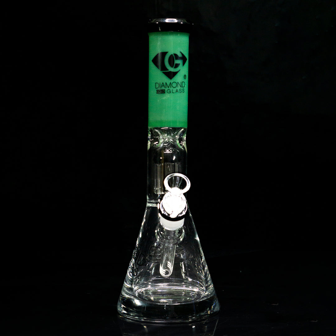 Diamond Glass 12" Beaker with Tree Perc