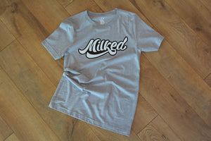 Milked Classic Logo Mens T-Shirt - Black & White / Small