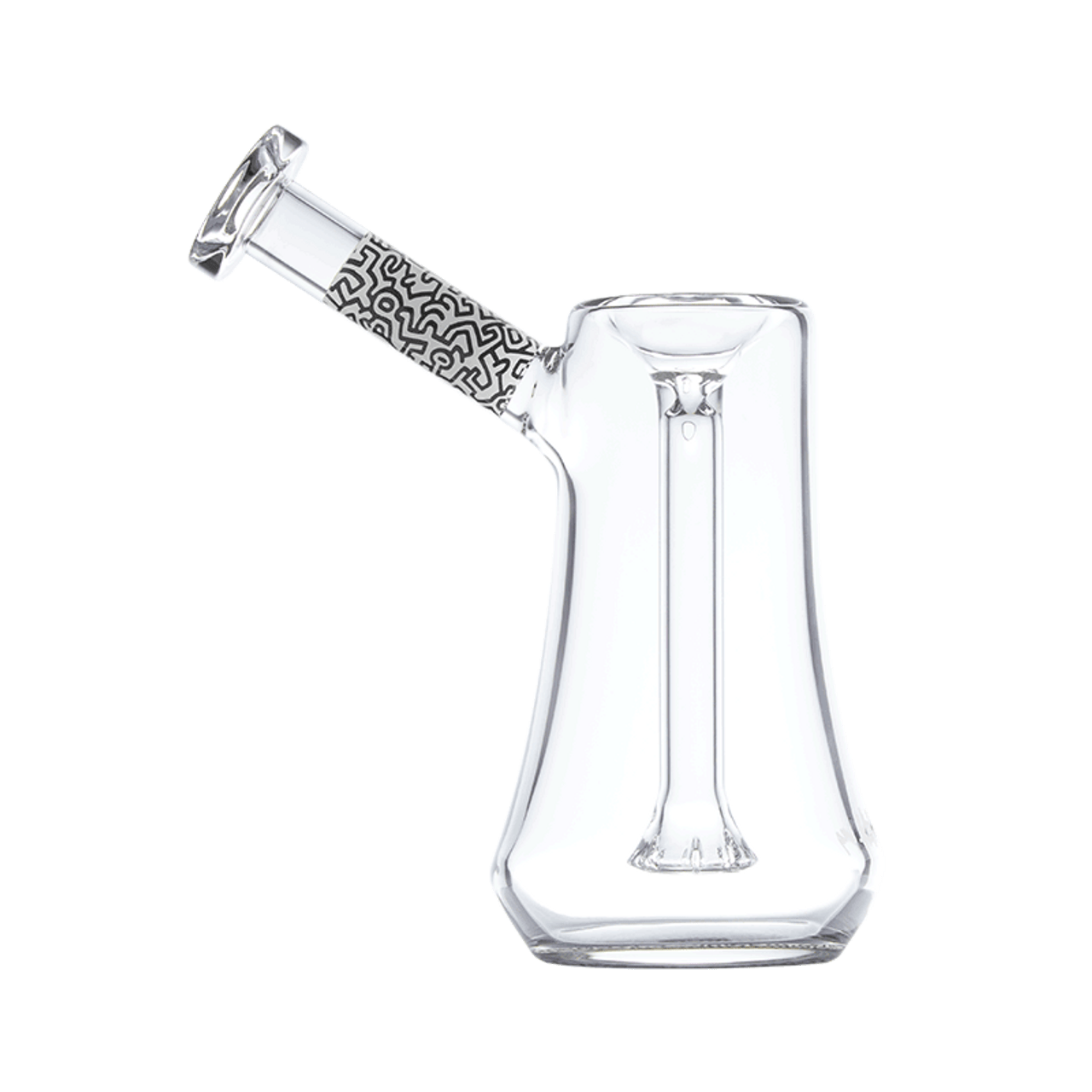 K. Haring Glass Bubbler - Black and White