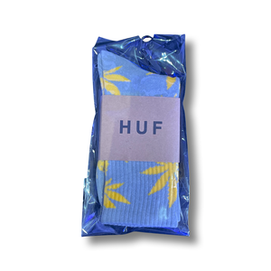 Cannabis Leaf Printed Socks - Gray/Yellow