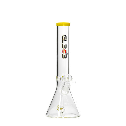 GLASSLAB 303 10" FIXED DOWNSTEM BEAKER W/ COLOR LIP - Yellow