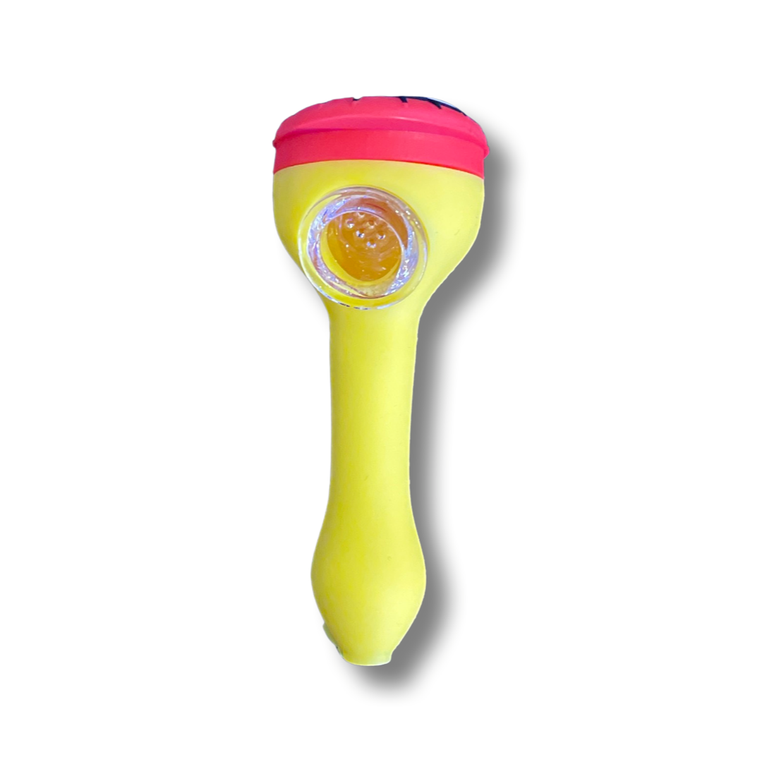 5" Silicone Spiderguy Hand Pipe - Yellow