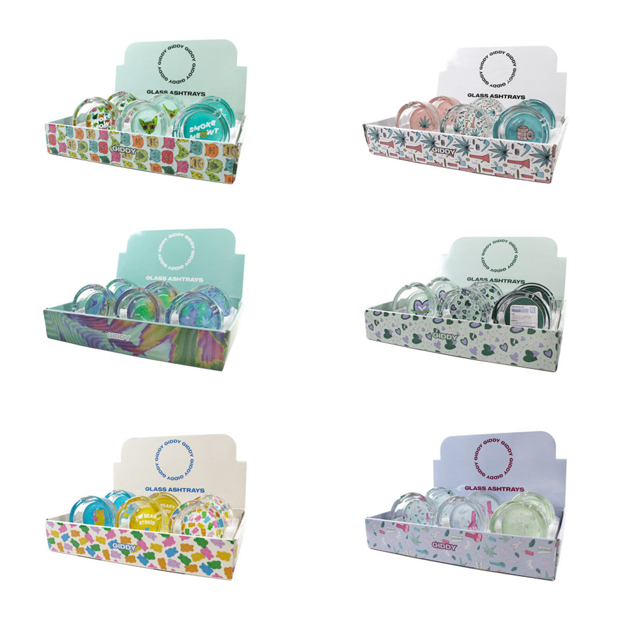 Giddy - 3" Glass Ashtrays - As If