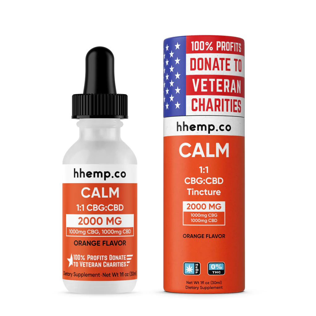 Hhemp.co 2000mg CBG+CBD Tincture Calm