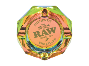 RAW Round Glass Ashtray - Rainbow
