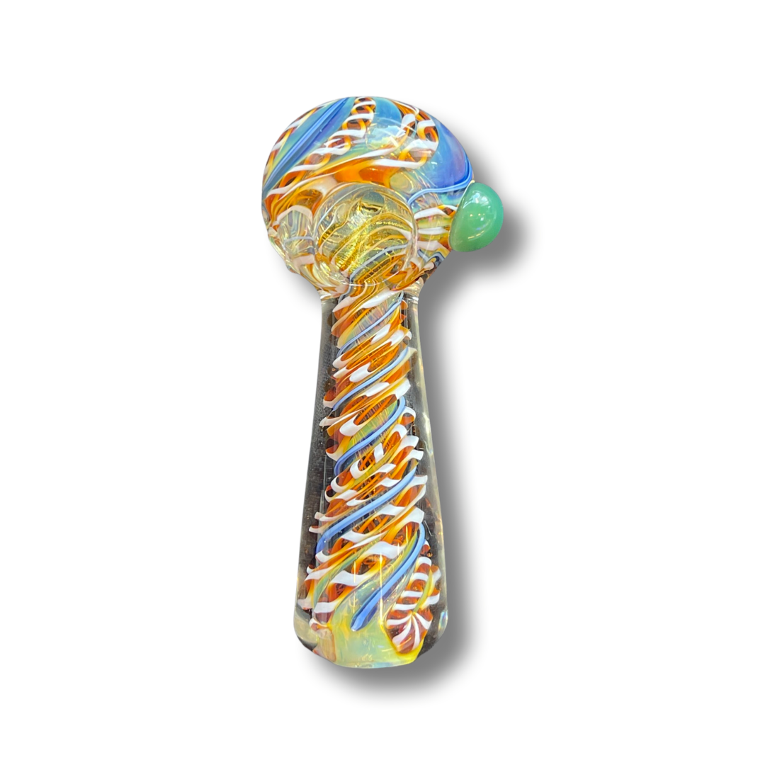 4" Thick Swirl Mix Hand Pipe - 1