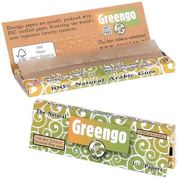 greengo tobacco replacement Greengo Natural Unbleached Papers
