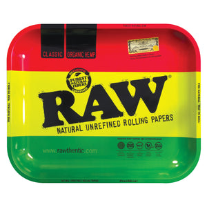 Raw Metal Rolling Tray Large - Rasta