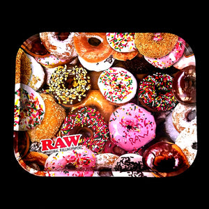 Raw Metal Rolling Tray Large - Donut