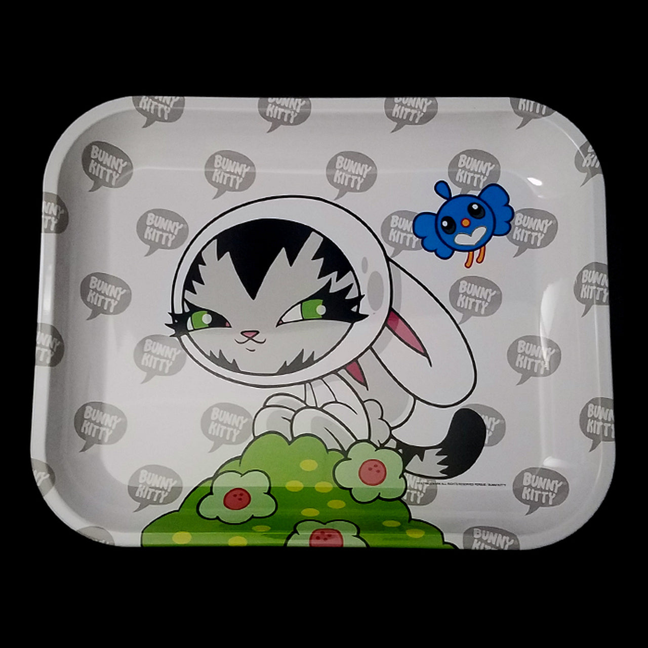 Raw Metal Rolling Tray Large - Bunny Kitty
