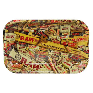 Raw Metal Rolling Tray Small - Mixed Products
